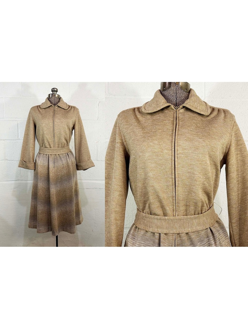 Mod Ombre Dress 1960s Style Small